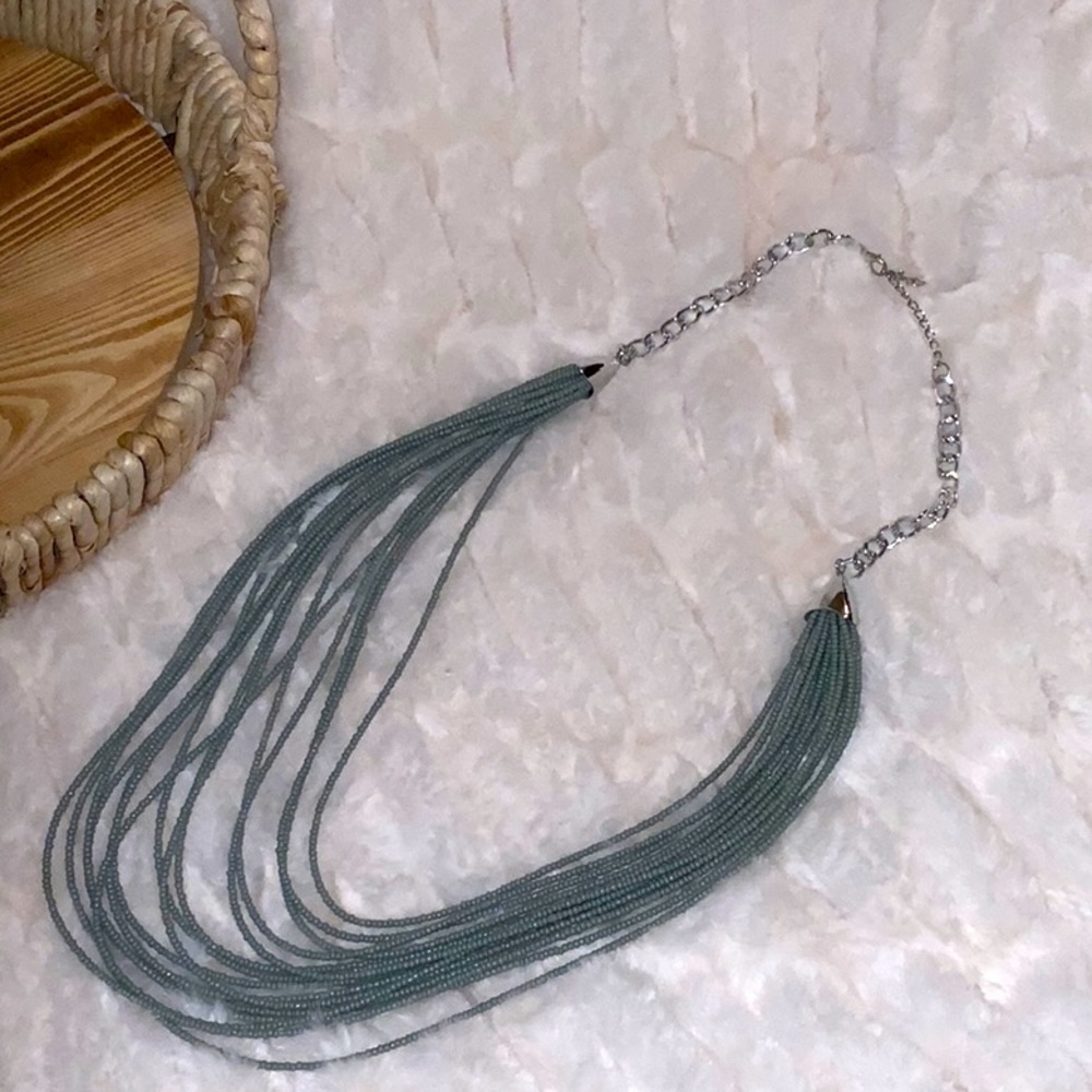 Womens beaded layered necklace